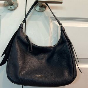 Kate Spade Medium Pebbled Leather purse with included shoulder strap in navy